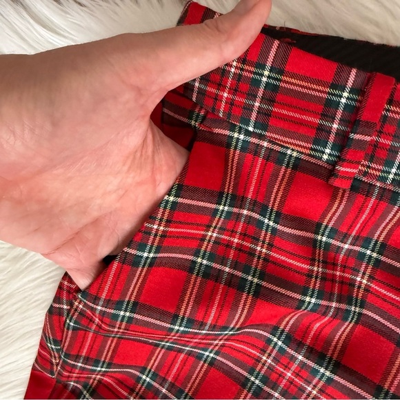Talbots Hampshire Ankle Pant Classic Red Tartan 4 Petite - Picture 6 of 12